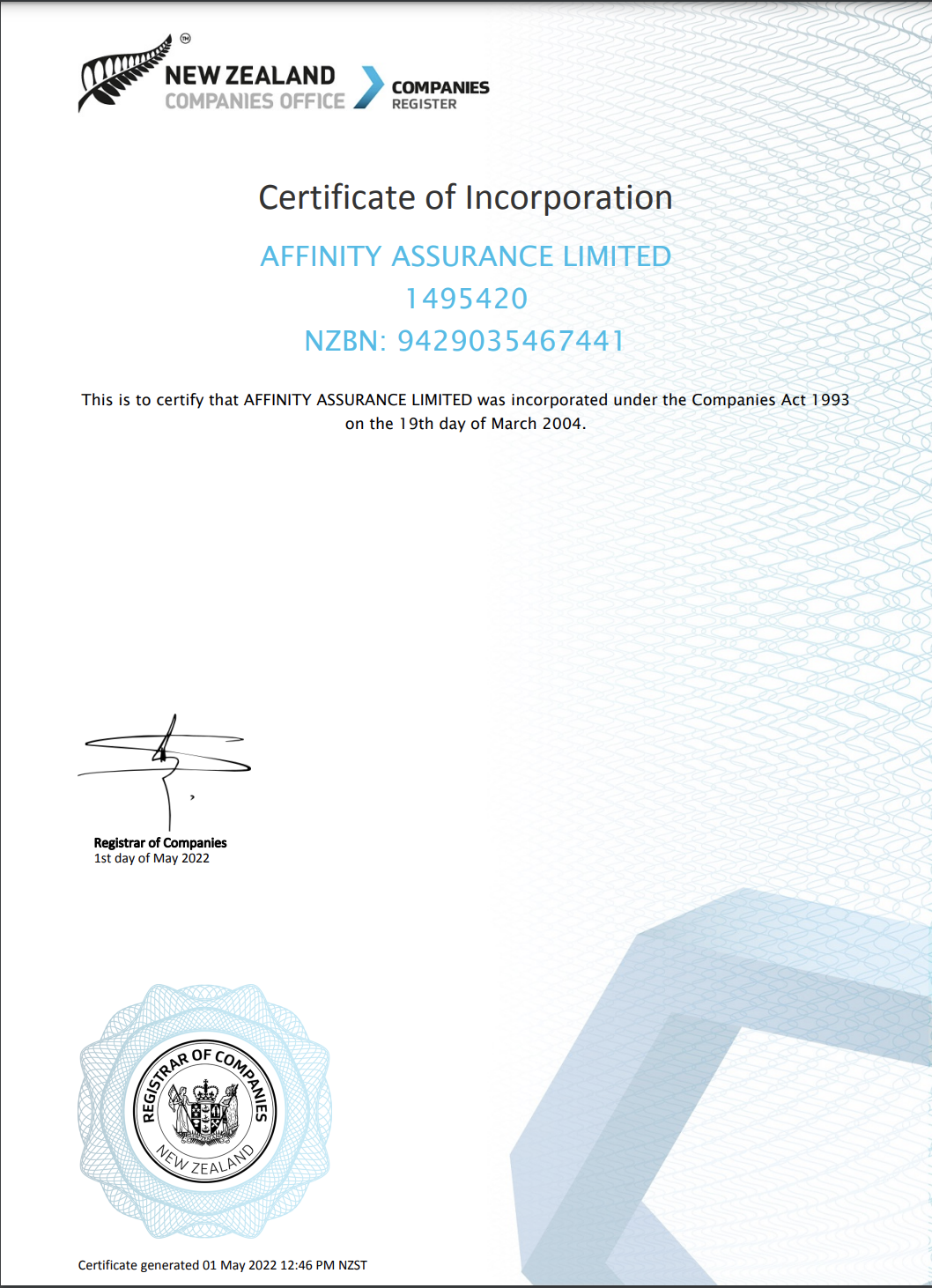 certification